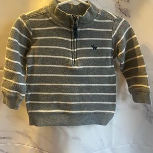 Grey and white Striped Sweater 12m